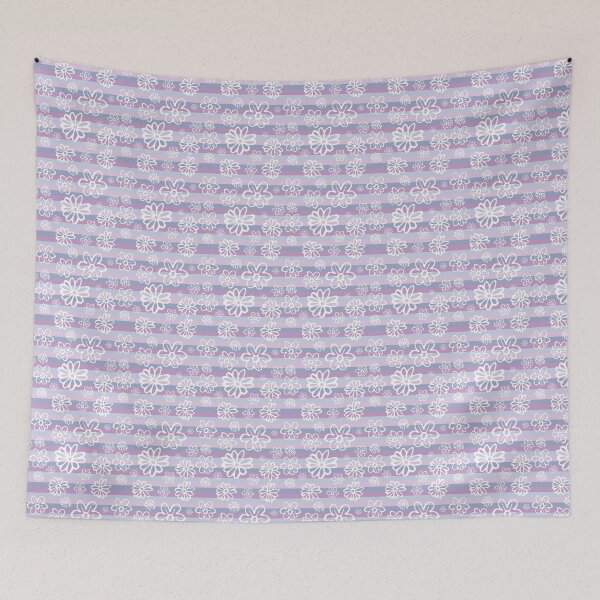 Item preview, Classic flowers of white lines on bands pattern designed and sold by RafaelLima7.