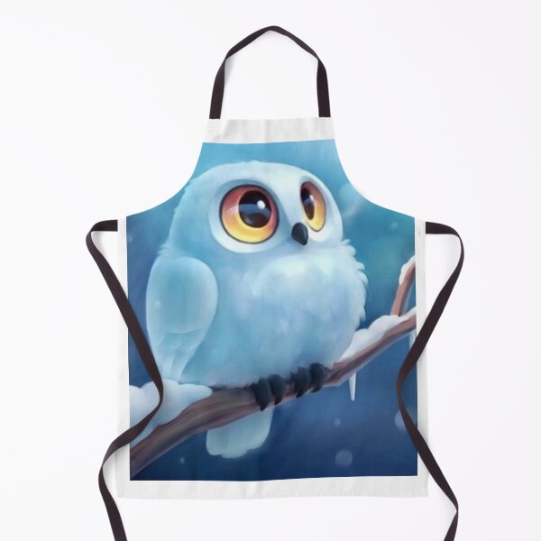 Item preview, Snow White Winter Big Eye Owl designed and sold by Rowena Jones.
