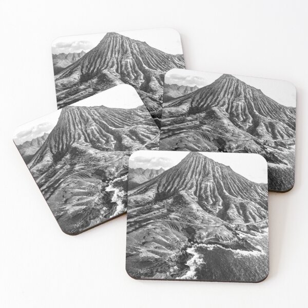 Item preview, Nature, Sea, Ocean, Land, Mountains, Forest, Sky view, Exotic, Tropical, Black and White designed and sold by Magic Love Art Print.
