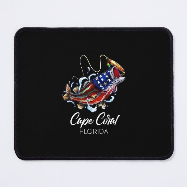 Item preview, Cape Coral Florida American Flag Bass Fish Fishing Gift designed and sold by maudean.