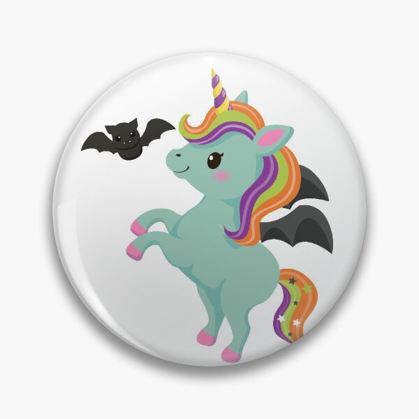 Item preview, Halloween Unicorn with Friendly Bat designed and sold by ElishaKayne.