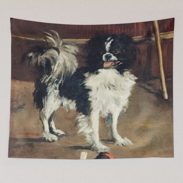 Item preview, Oil Painting Tama, the Japanese Dog (c.1875) by Edouard Manet designed and sold by Designedbysm.