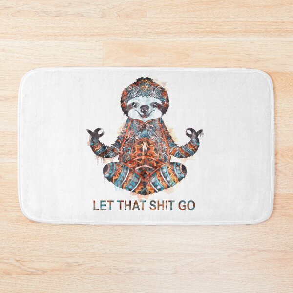 Item preview, Let that shit go Sloth, Watercolor Sloth Mandala, Meditating Sloth Painting, Sloth Yoga, Sloth Clipart designed and sold by RomanDigitalArt.