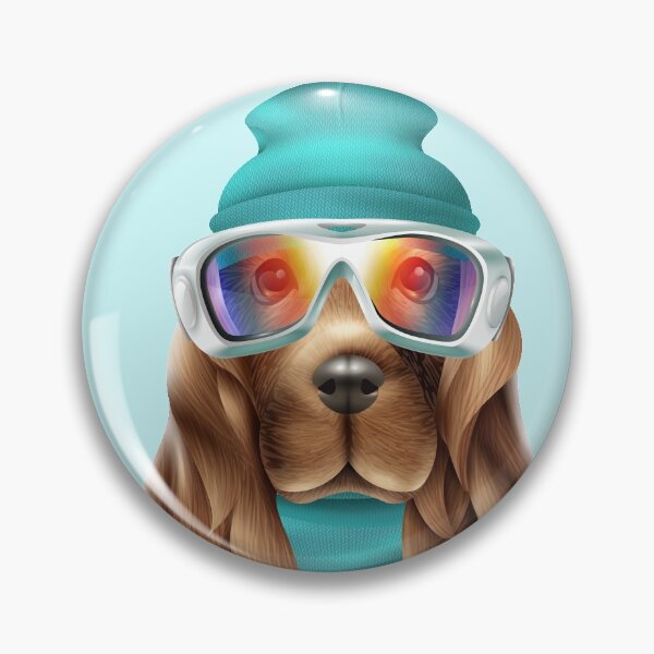 Item preview, Spaniel Dog in glasses and hat, cute spaniel dog designed and sold by Marie Young.
