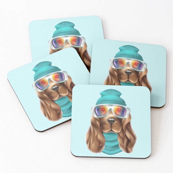 Item preview, Spaniel Dog in glasses and hat, cute spaniel dog designed and sold by Marie Young.
