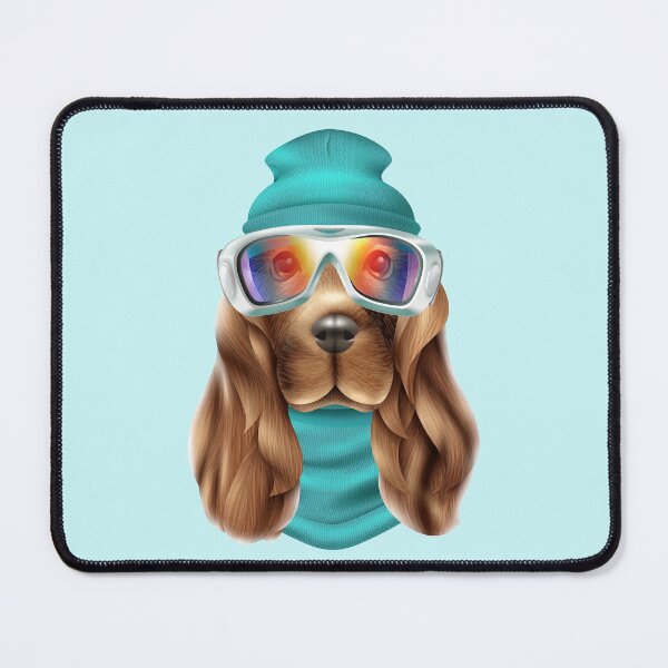 Item preview, Spaniel Dog in glasses and hat, cute spaniel dog designed and sold by Marie Young.