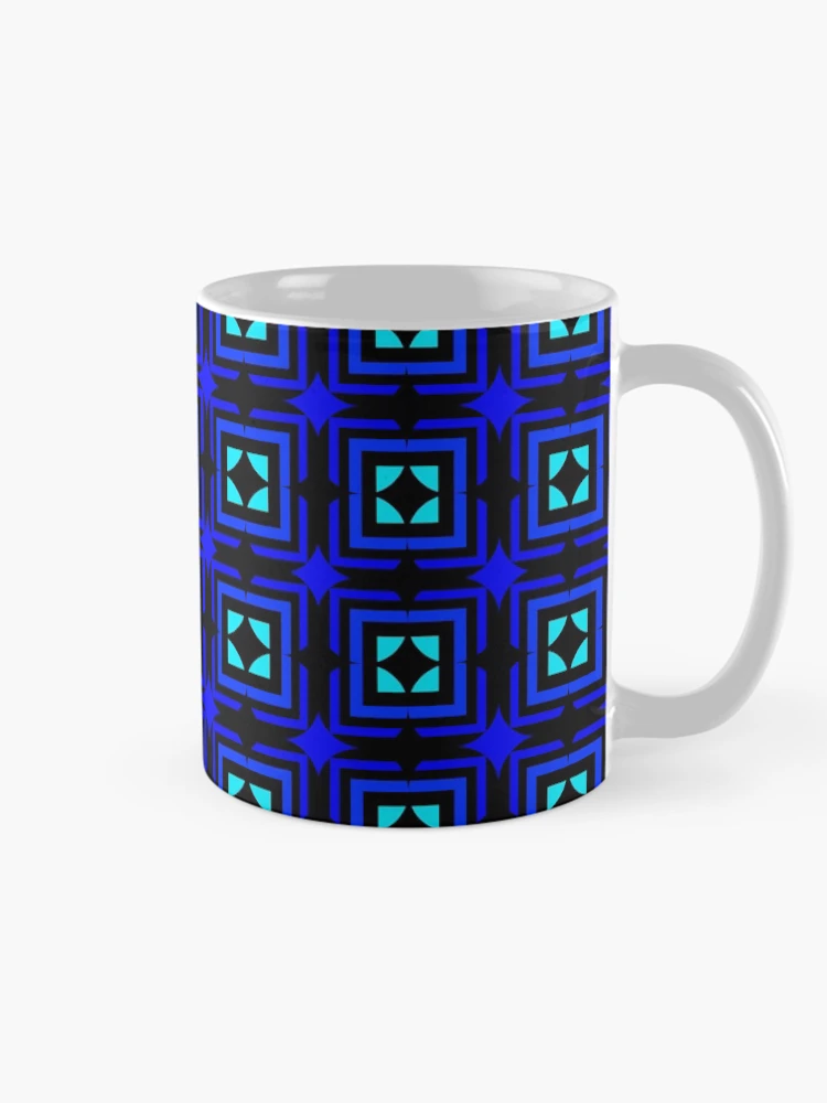 Thumbnail 3 of 6, Coffee Mug,  Geometric Patterns With Blue Color designed and sold by ClassyPatterns.
