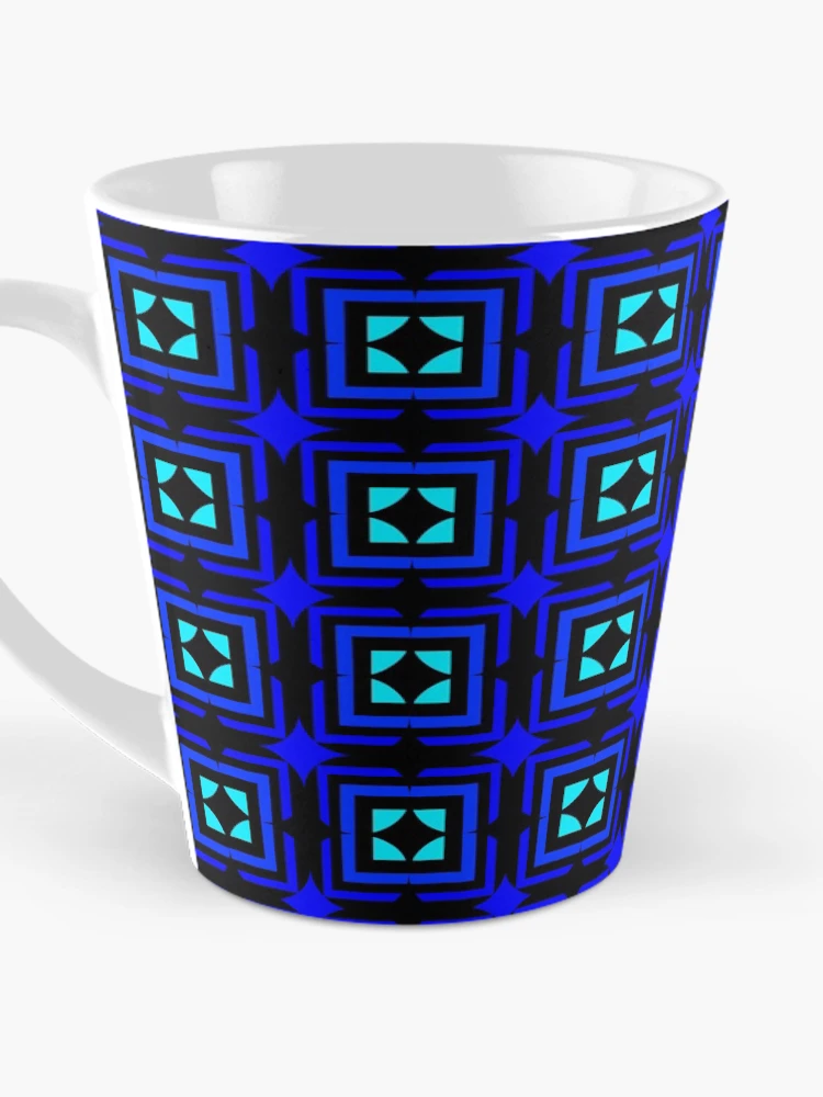 Thumbnail 3 of 4, Coffee Mug, Geometric Patterns With Blue Color designed and sold by ClassyPatterns.