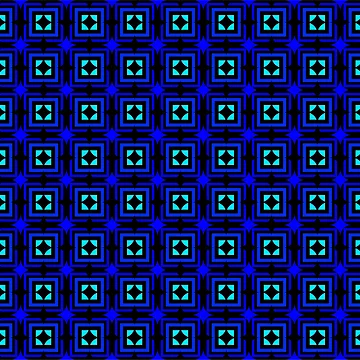 Artwork thumbnail, Geometric Patterns With Blue Color by ClassyPatterns
