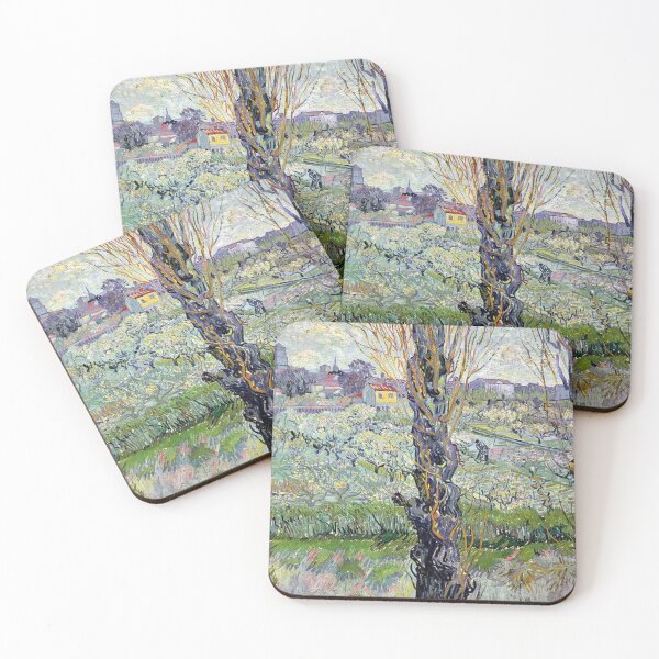 Item preview, View of Arles, Flowering Orchards, 1889 by Vincent Van Gogh designed and sold by GentlyUsedLamp.