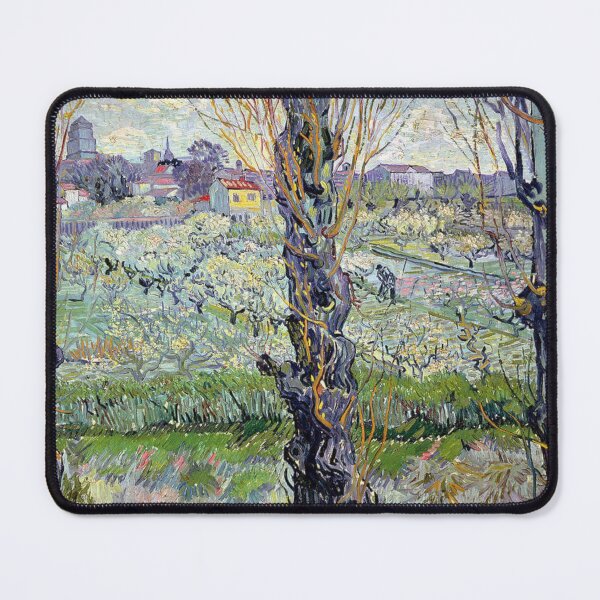 Item preview, View of Arles, Flowering Orchards, 1889 by Vincent Van Gogh designed and sold by GentlyUsedLamp.