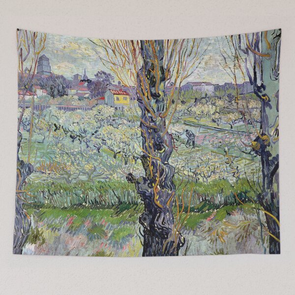 Item preview, View of Arles, Flowering Orchards, 1889 by Vincent Van Gogh designed and sold by GentlyUsedLamp.