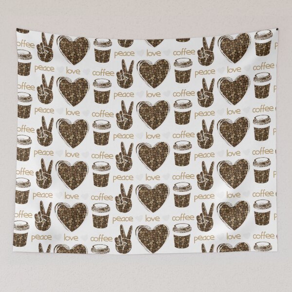 Item preview, PEACE LOVE COFFEE designed and sold by GamaArtDesign.
