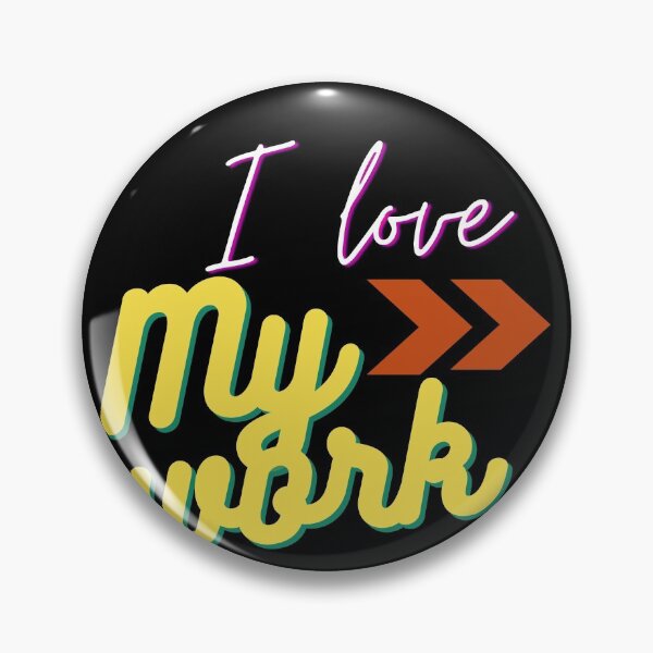 Item preview, I love my work sticker designed and sold by Mergani Art.