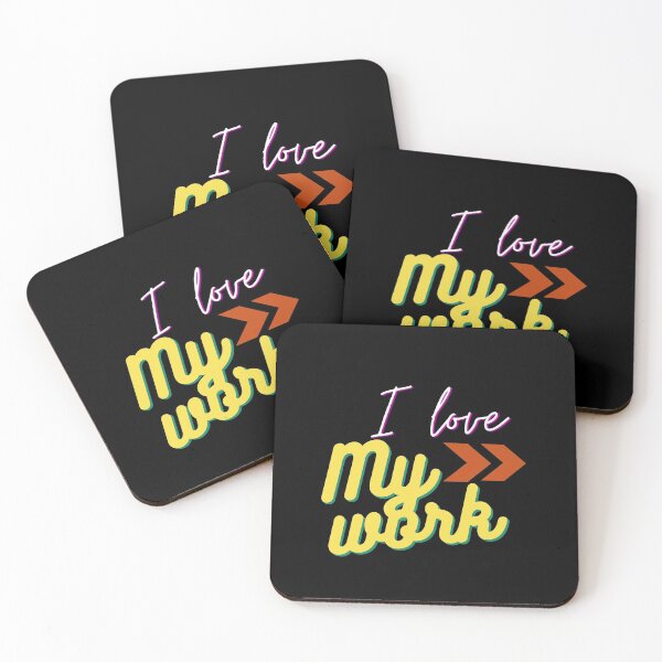 Item preview, I love my work sticker designed and sold by Mergani Art.