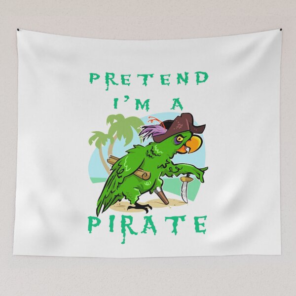 Item preview, Pretend I'm a Pirate Green Parrot Peg Leg Halloween Costume designed and sold by KeysTreasures.
