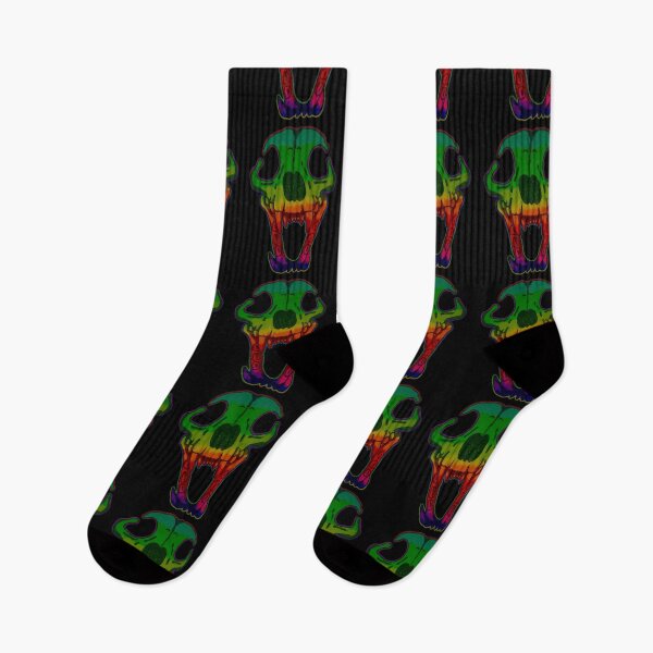 Item preview, rainbow canine skull designed and sold by PastelHellhound.