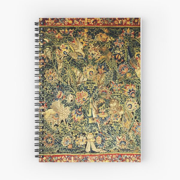 Item preview, LARGE LEAVES ,VERDURE,WILD ANIMALS, GRIFFIN, LION ,DEER ,PEACOCK Antique Floral Tapestry designed and sold by BulganLumini.
