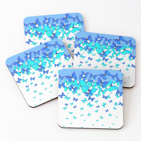 Item preview, BLUE SHADES BUTTERFLIES ABSTRACT PATTERNS ART designed and sold by sharlesart.