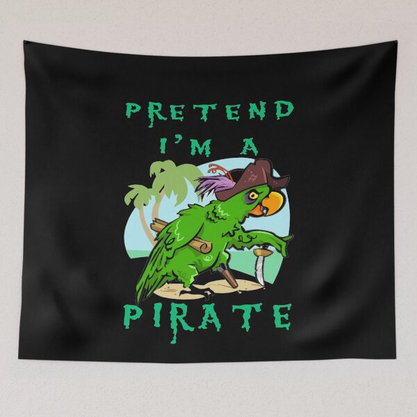 Item preview, Pretend I'm a Pirate Green Parrot Peg Leg Halloween Costume designed and sold by KeysTreasures.