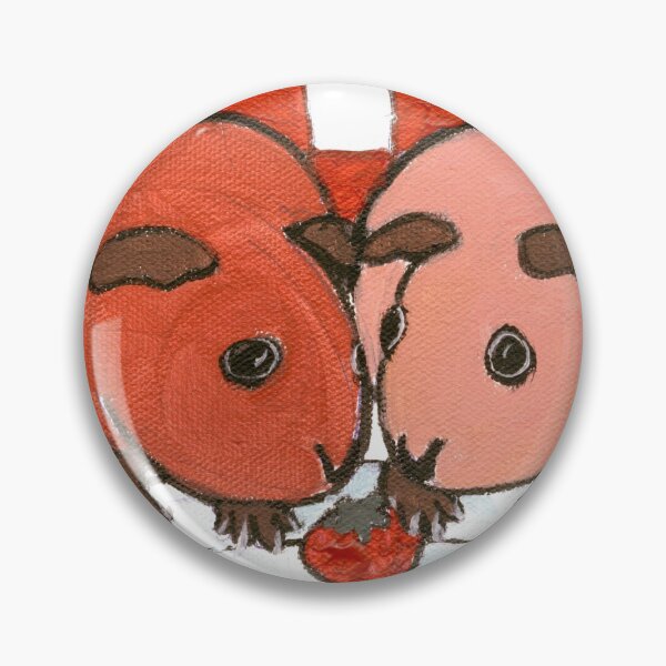 Aperçu de l'œuvre Cochon d'Inde : L'amour à la première bouchée ~ Fraise pique-nique Cavy ~ GRANDE CONCEPTION GRAPHIQUE ~ Pop Art ~ Peinture originale ~ LilyKoArt créée et vendue par Spinning Plates 360.
