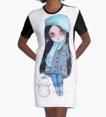 Kekita invierno Graphic T-Shirt Dress