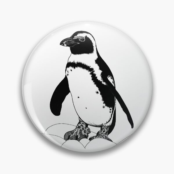 Item preview, African penguin - ink illustration designed and sold by LorenDowding.