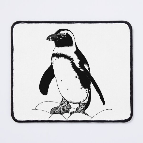 Item preview, African penguin - ink illustration designed and sold by LorenDowding.