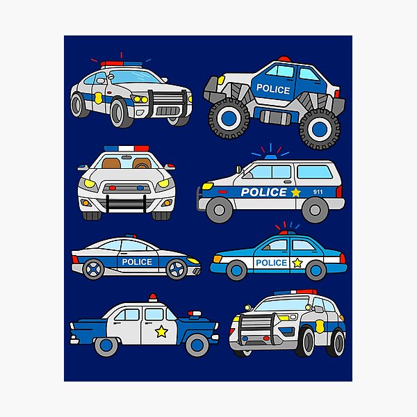 Item preview, Police Vehicles Cop Cars designed and sold by samshirts.