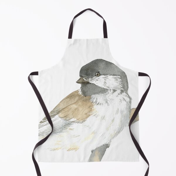 Item preview, Black-capped chickadee watercolor portrait designed and sold by L'Atelier Oranjade.