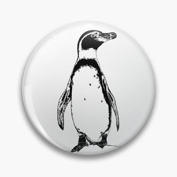 Item preview, African penguin - ink illustration designed and sold by LorenDowding.