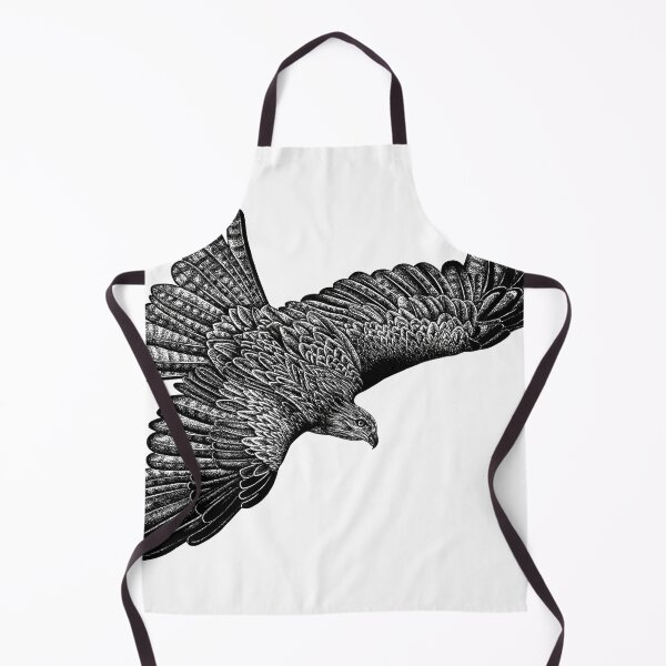 Item preview, Black kite - bird of prey - ink illustration designed and sold by LorenDowding.