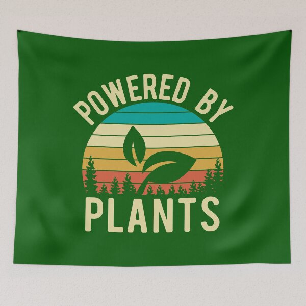 Item preview, Vintage Retro Powered by Plants Vegan designed and sold by CreativeBel.