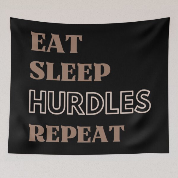 Item preview,  Eat Sleep Hurdles Repeat Funny Athletes Saying designed and sold by Simi2020.