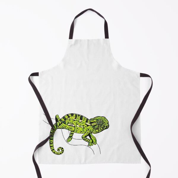 Item preview, Green baby chameleon - ink illustration designed and sold by LorenDowding.
