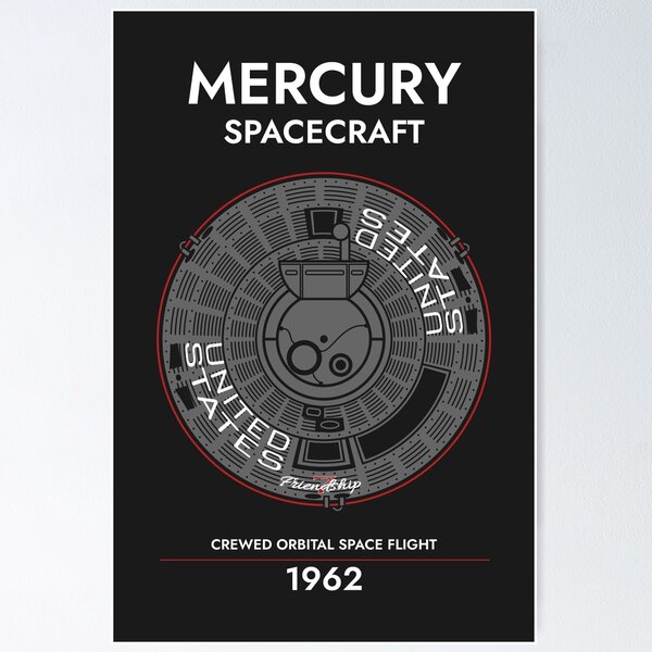 Item preview, Mercury Spacecraft. Crewed Orbital Space Flight. 1962 designed and sold by BGALAXY.