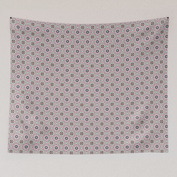 Item preview, Geometric pink flowers pattern designed and sold by RafaelLima7.