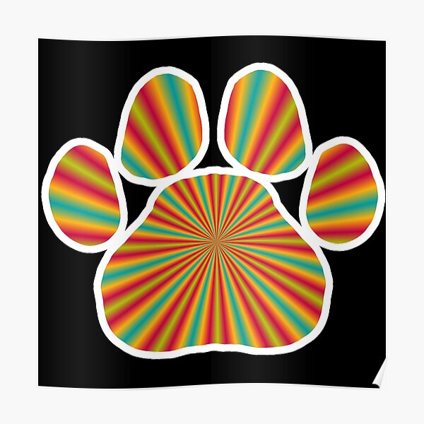 "Paw Art V2" Poster for Sale by spectre15arts Redbubble