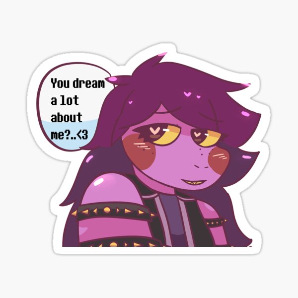 Pixel art Deltarune chapter 2, Susie x noelle fanart Sticker for