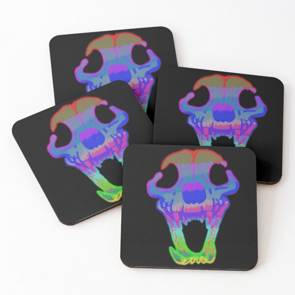 Item preview, eye strain rainbow canine skull designed and sold by PastelHellhound.