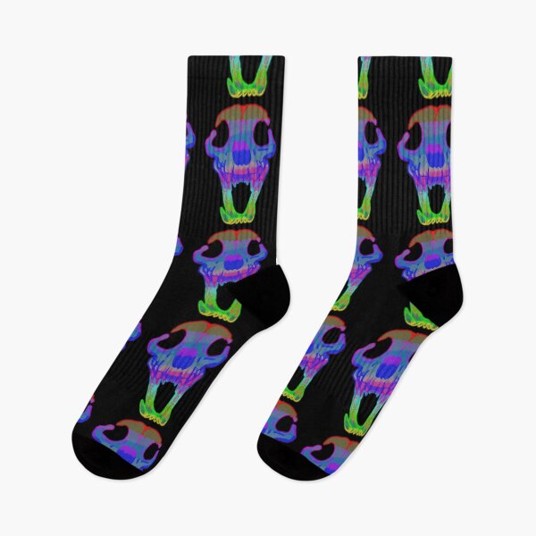 Item preview, eye strain rainbow canine skull designed and sold by PastelHellhound.