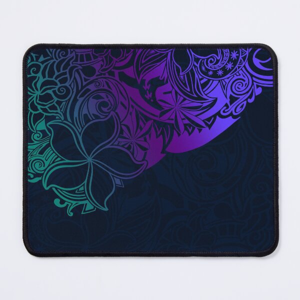 Item preview,  Hawaiian Shimmer Blue Village Design Tiare Print Artboard  designed and sold by sunnthreads.