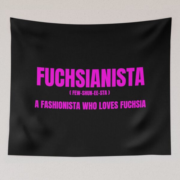 Item preview, FUCHSIANISTA (BLOCK FONT on Black Background) designed and sold by EllieMonroe.