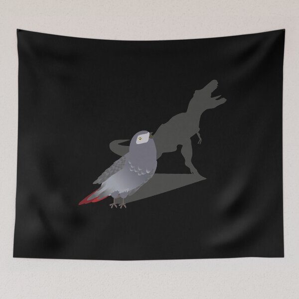Item preview, African Grey Parrot T-Rex Dinosaur Shadow and Pet Birds  designed and sold by Rzelemenz.