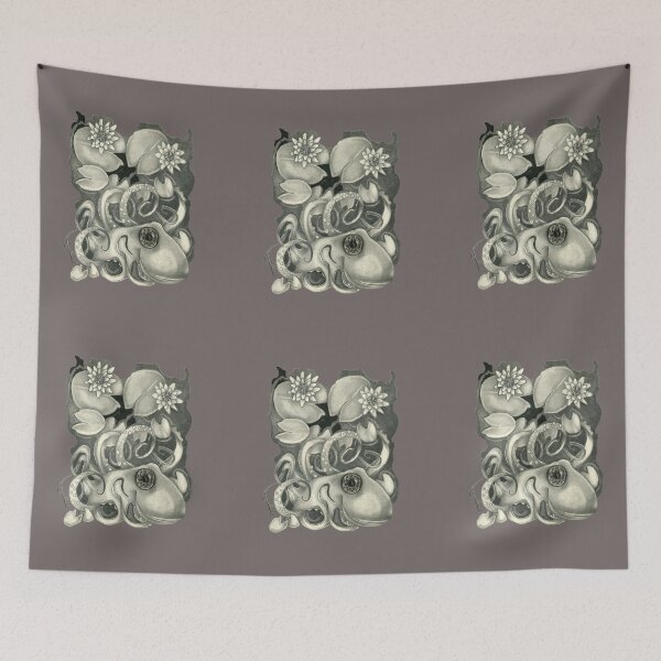 Item preview, Octopus and water lilies designed and sold by KnowingWonder.