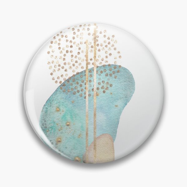 Item preview, Turquoise and Gold Abstract designed and sold by Michelle Moss.
