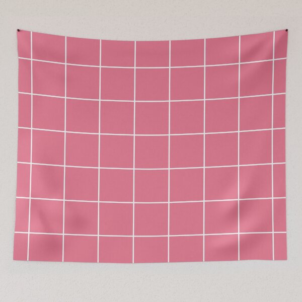 Item preview, Bubblegum Pink Minimalist Grid Pattern designed and sold by likebakerdo.