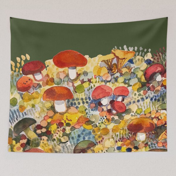 Item preview, Mushrooms in fall designed and sold by Lemontreeart63.