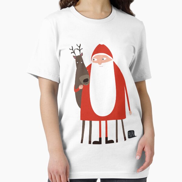 Artikel-Vorschau von Santa and his reindeer / Weihnachtsmann mit Rentier, designt und verkauft von Ulrike Früchtnicht.