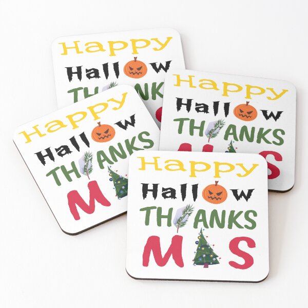 Item preview, Holiday Happy HallowThanksMas Christmas Thanksgiving Family Gift T-shirt designed and sold by omarbou.
